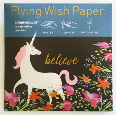 Unicorn Flying Wish Papers - Write it, Light it, Watch It Fly!