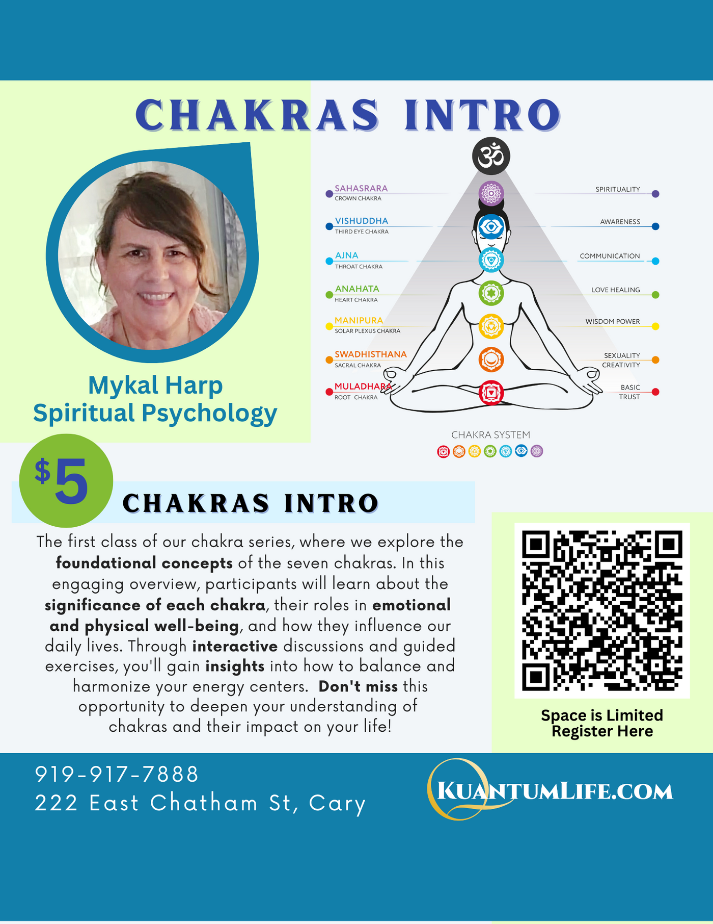 EVENT: Chakra Intro w/ Mykal Harp