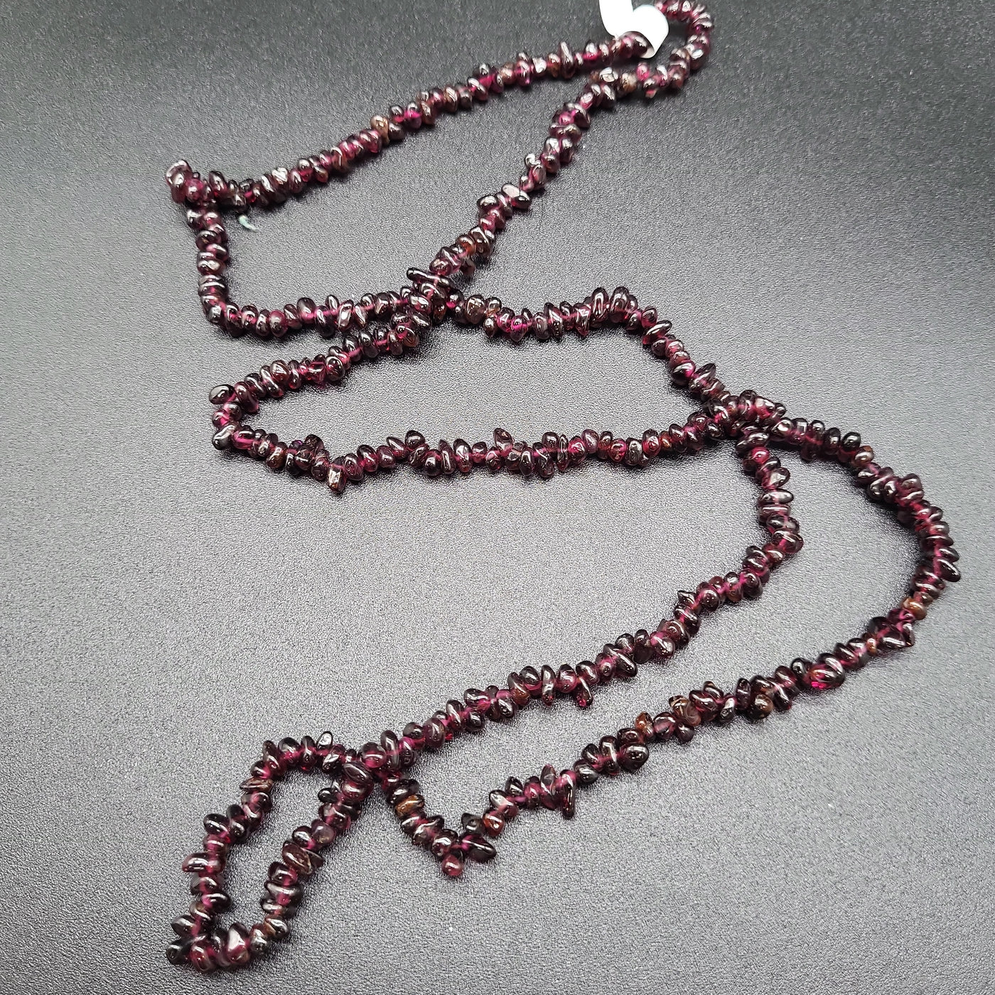 Garnet Chip Necklace 36"