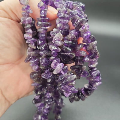 Amethyst Chip Necklace 36"