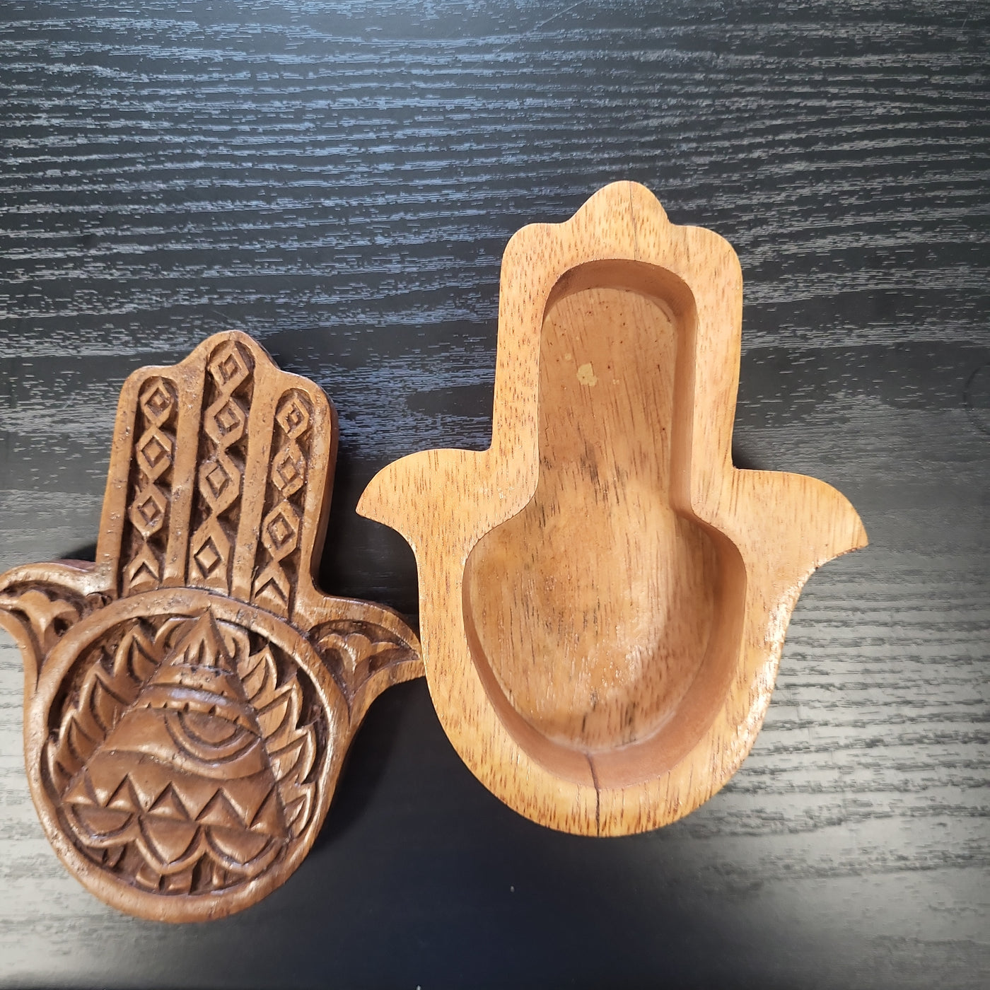 Hamsa Wood Box