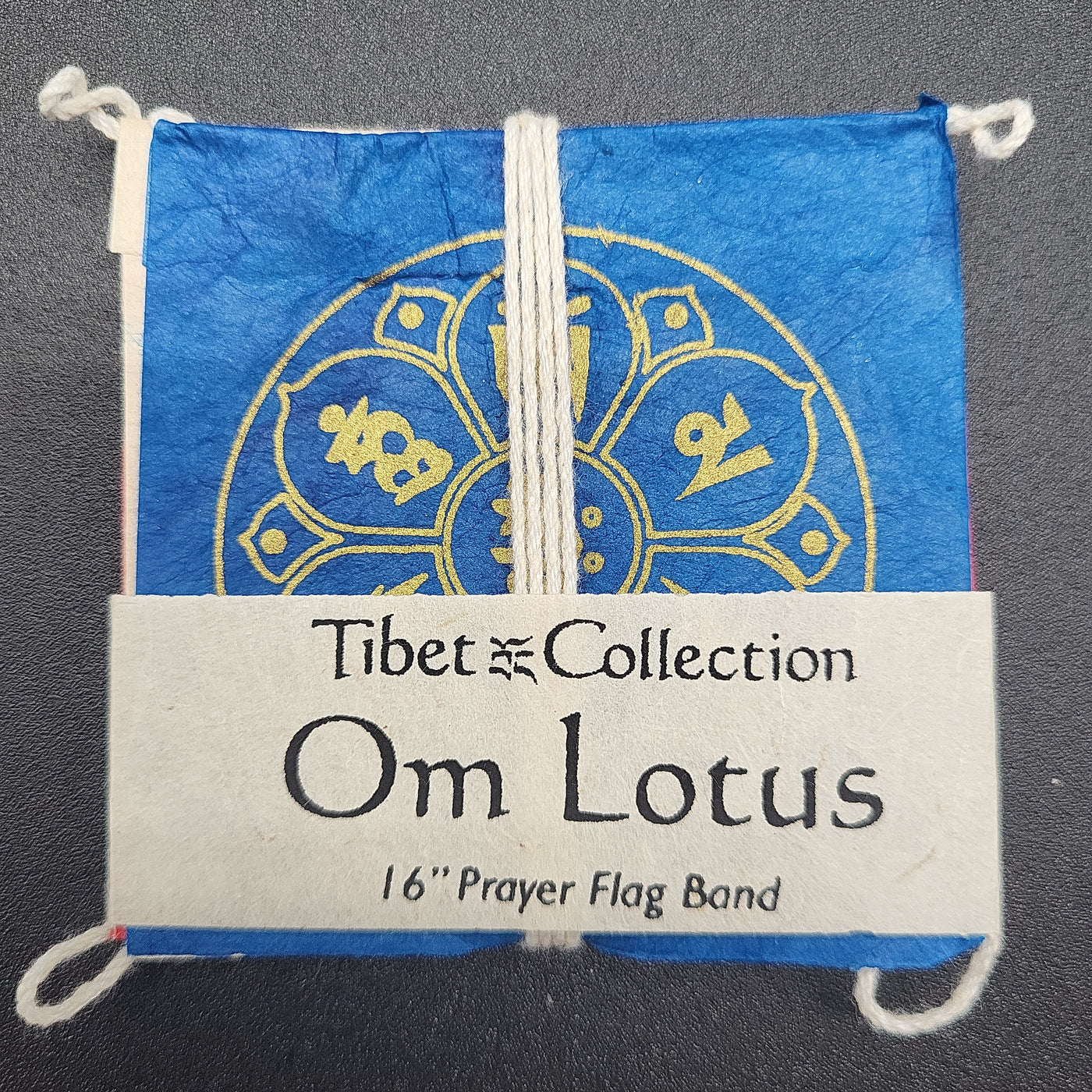 Om Lotus Prayer Flag 16"