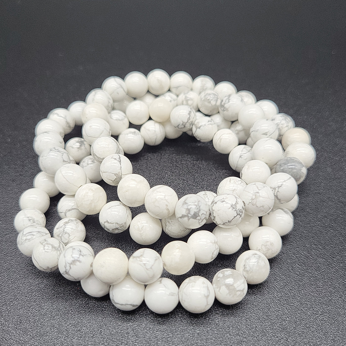 Howlite 8mm Crystal Bracelet