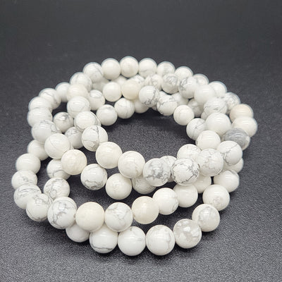 Howlite 8mm Crystal Bracelet