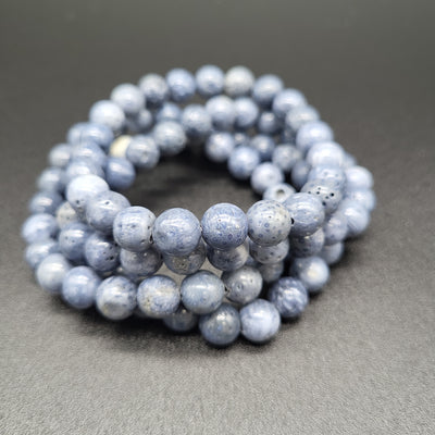 Blue Coral Bracelet 8mm