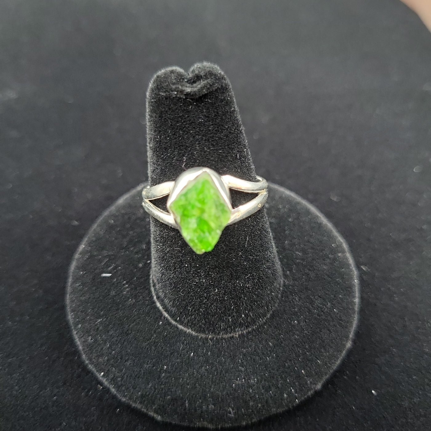 Sz8 Chrome Diopside Ring 925 Sterling Silver