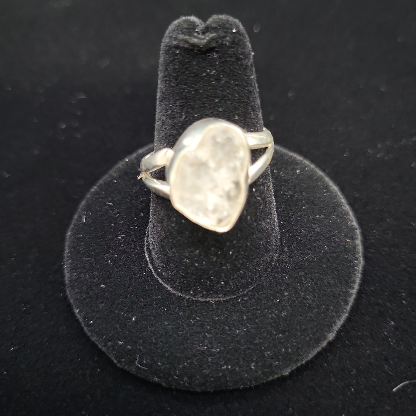 Sz8.5 Herkimer Diamond Ring 925 Sterling Silver