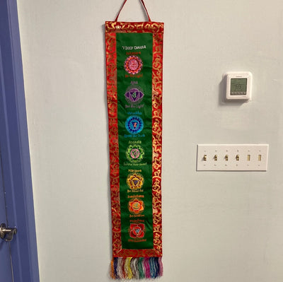 Chakra Embroidered Banner  43"L