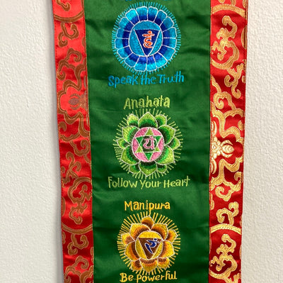 Chakra Embroidered Banner  43"L