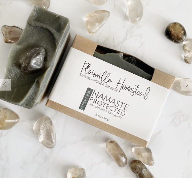 Protected - Smoky Quartz Namaste Crystal Soap