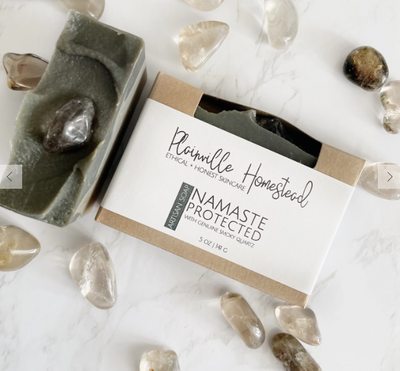 Protected - Smoky Quartz Namaste Crystal Soap