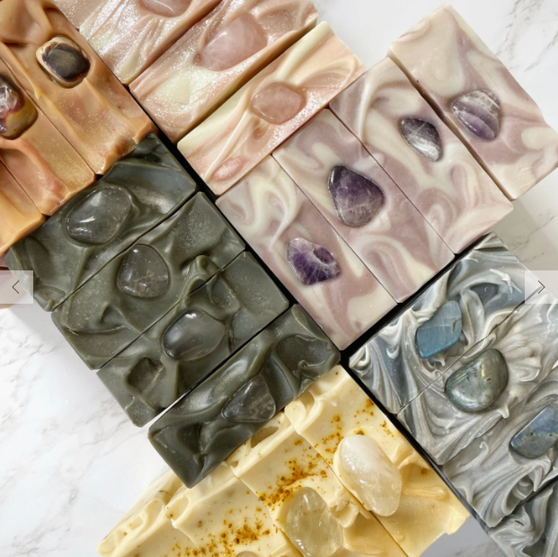 Protected - Smoky Quartz Namaste Crystal Soap