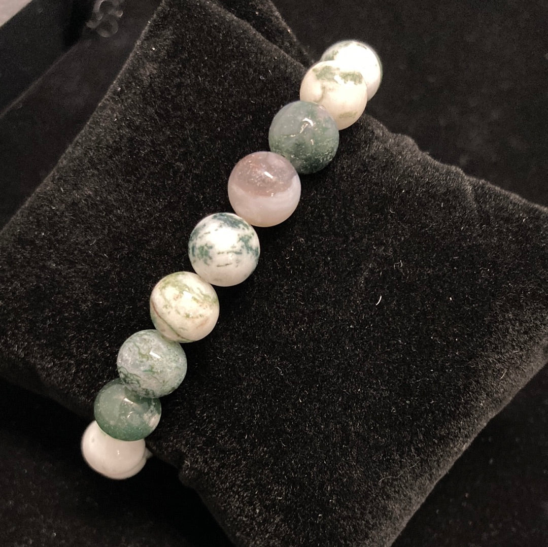 Tree Agate Bracelet 8mm Bead