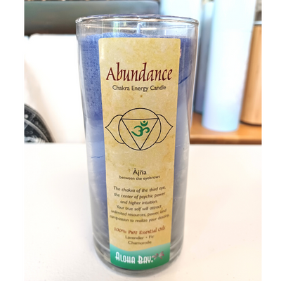 Abundance/Third Eye Candle Glass Jar 11 oz