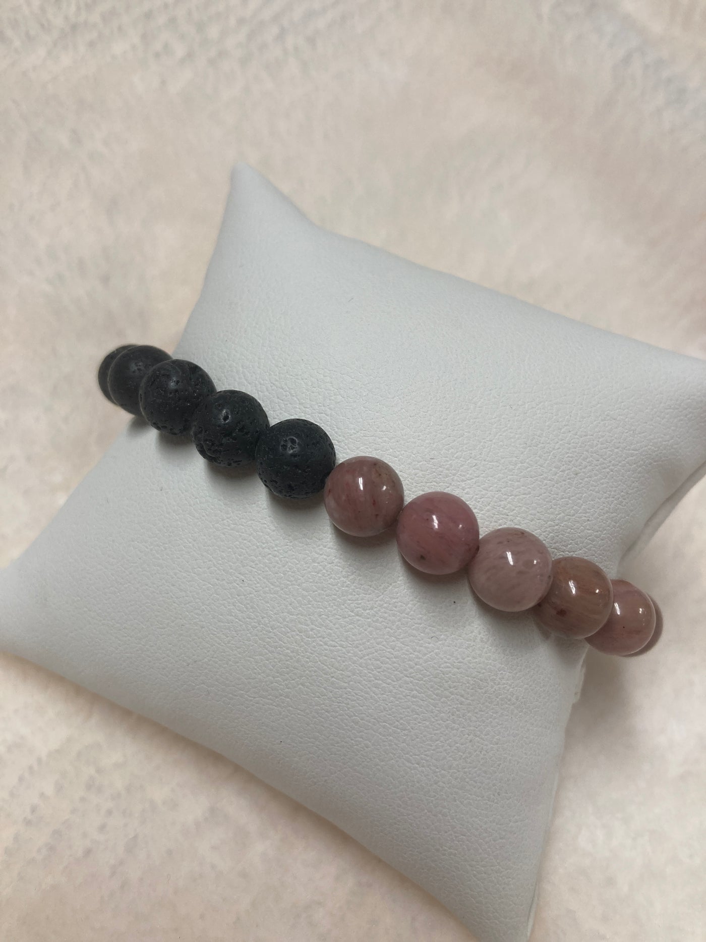 Rhodonite & Lava Bracelet 8mm