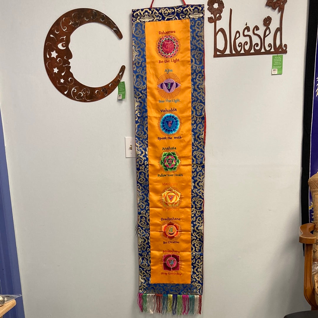 Chakra Embroidered Banner  63.5"L