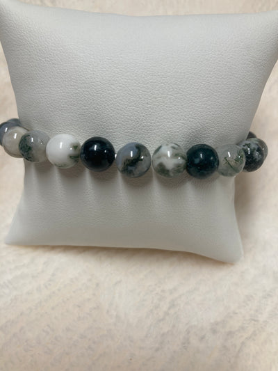 Tree Agate Bracelet 8mm Bead