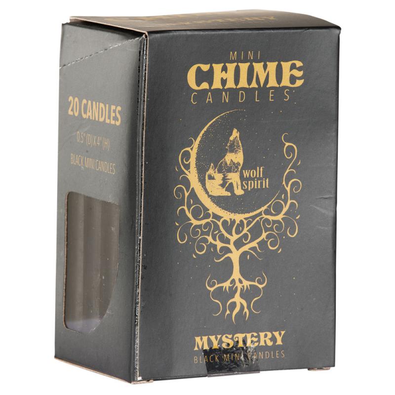 Black Mini Chime Candles - Box of 20
