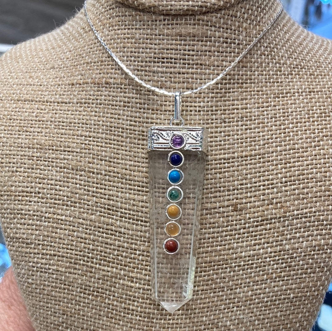 Chakra Crystal Blade Necklace