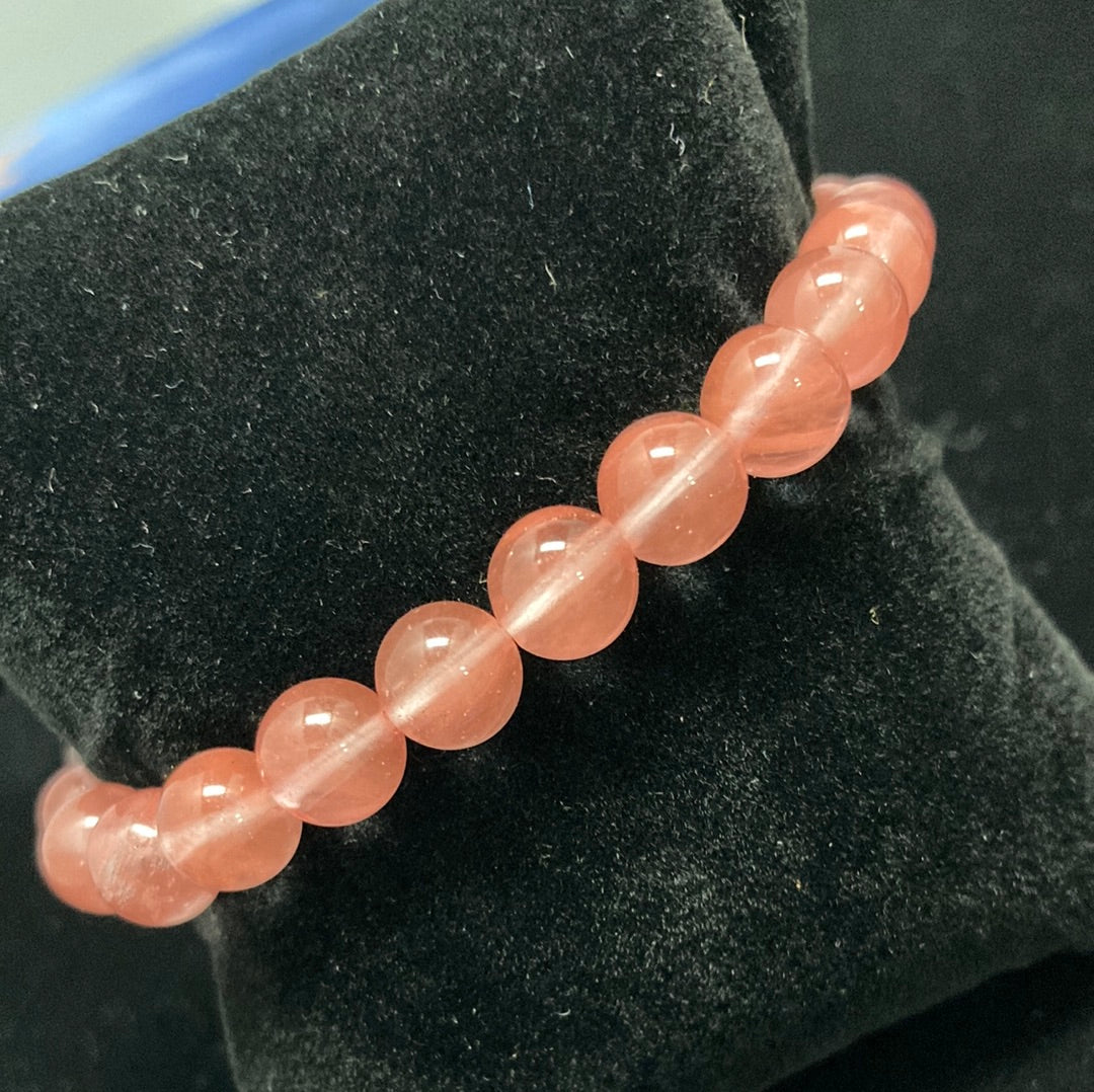Cherry Quartz Bracelet 8mm