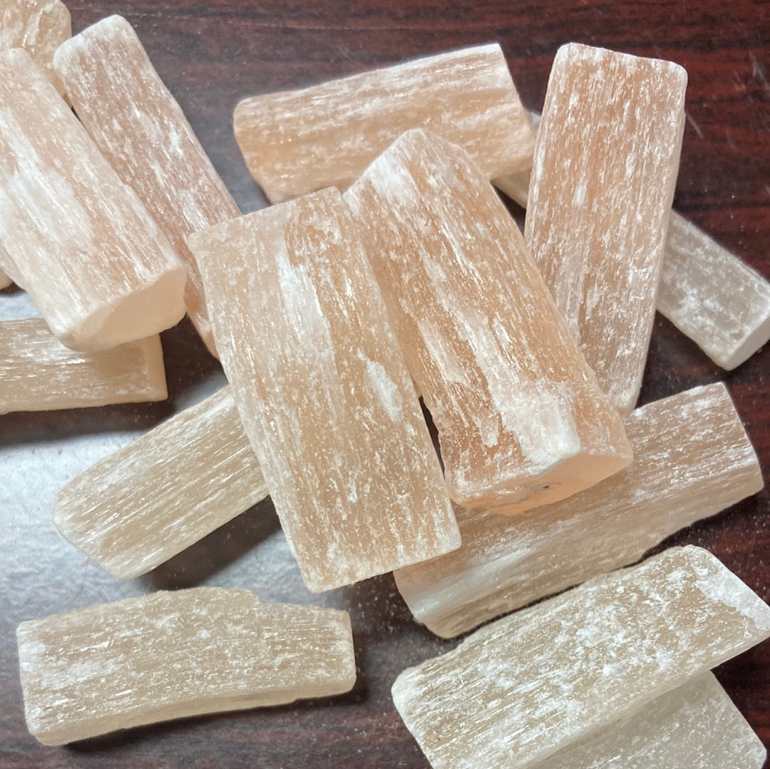 Orange Selenite Raw Stick (approx 1"-1.3")