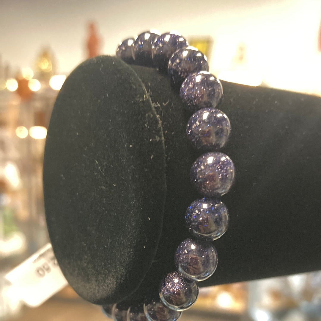 Blue Goldstone Bracelet 8mm