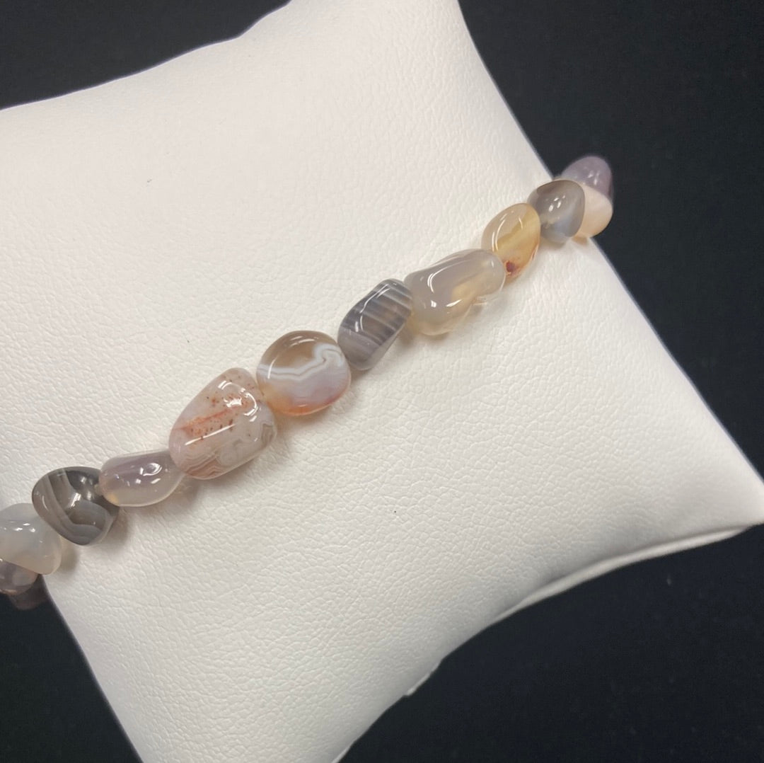 Botswana Agate - Beaded Bracelet