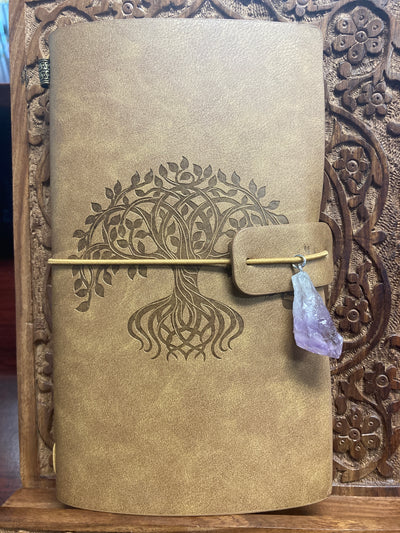 Tree Of Life Journal w/Crystal Leather