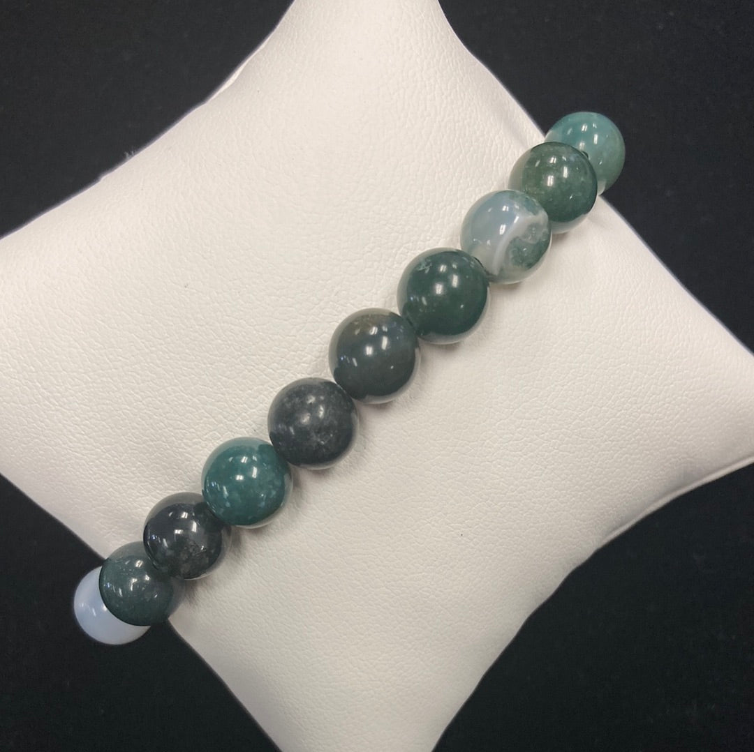 Moss Agate Bracelet 8mm