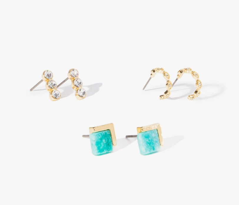 Aquamarine Mix & Match Post Earrings