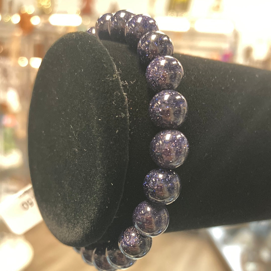 Blue Goldstone Bracelet 8mm