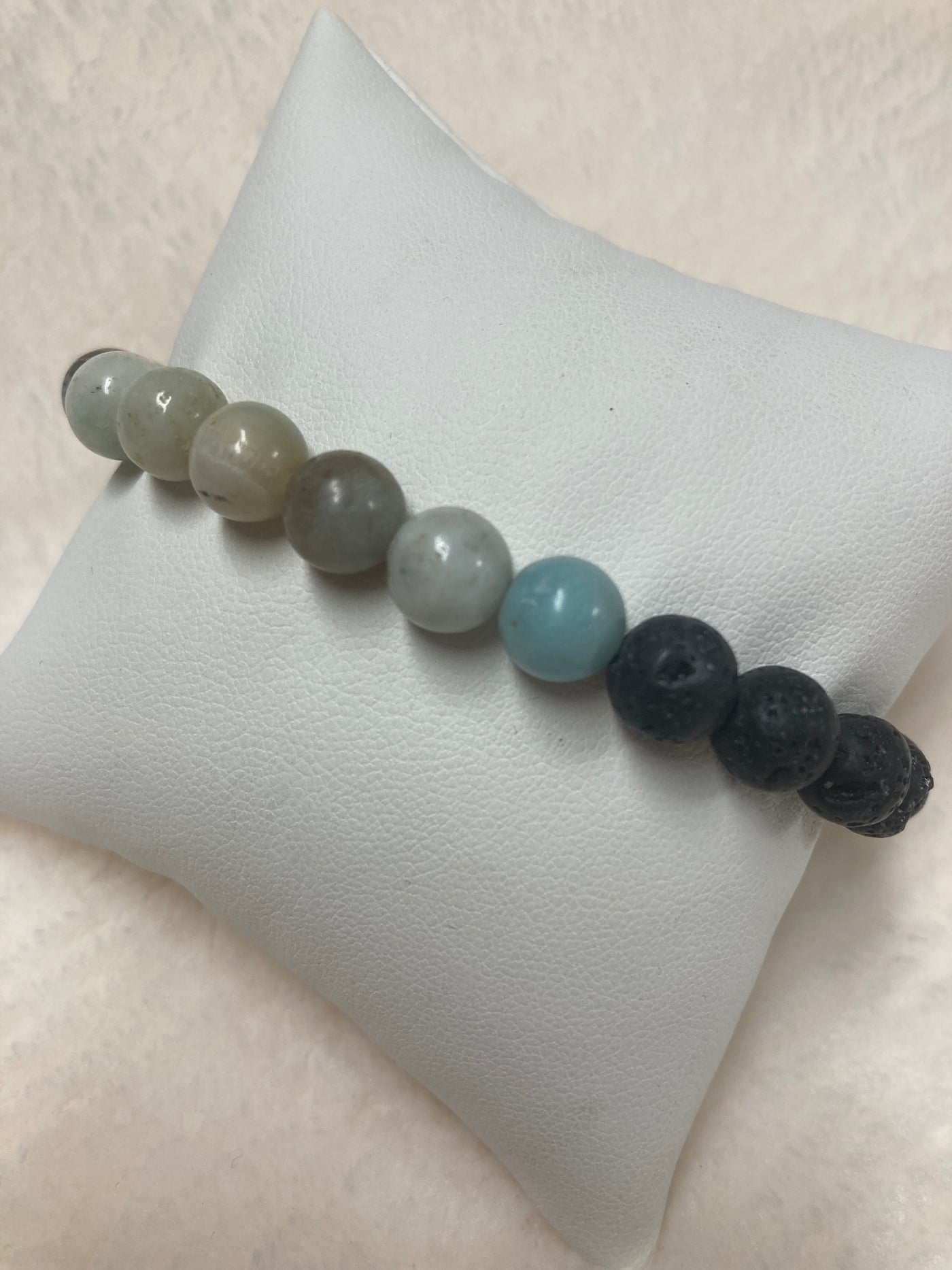 Amazonite & Lava Bracelet 8mm