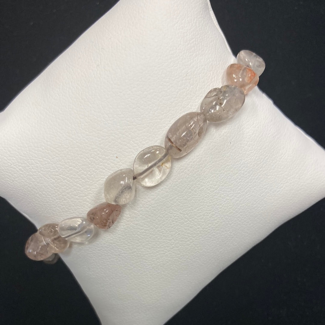 Copper Rutilated Quartz - Beaded Bracelet