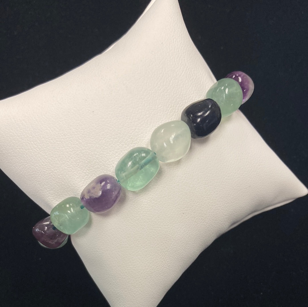 Fluorite Bracelet Freeform 10mm