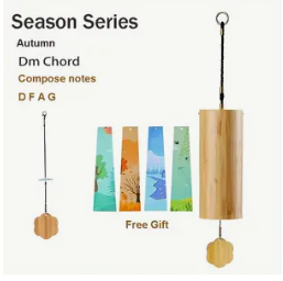 "Autumn" DM Chord Autumn Wooden Wind Chime For Sound Healing