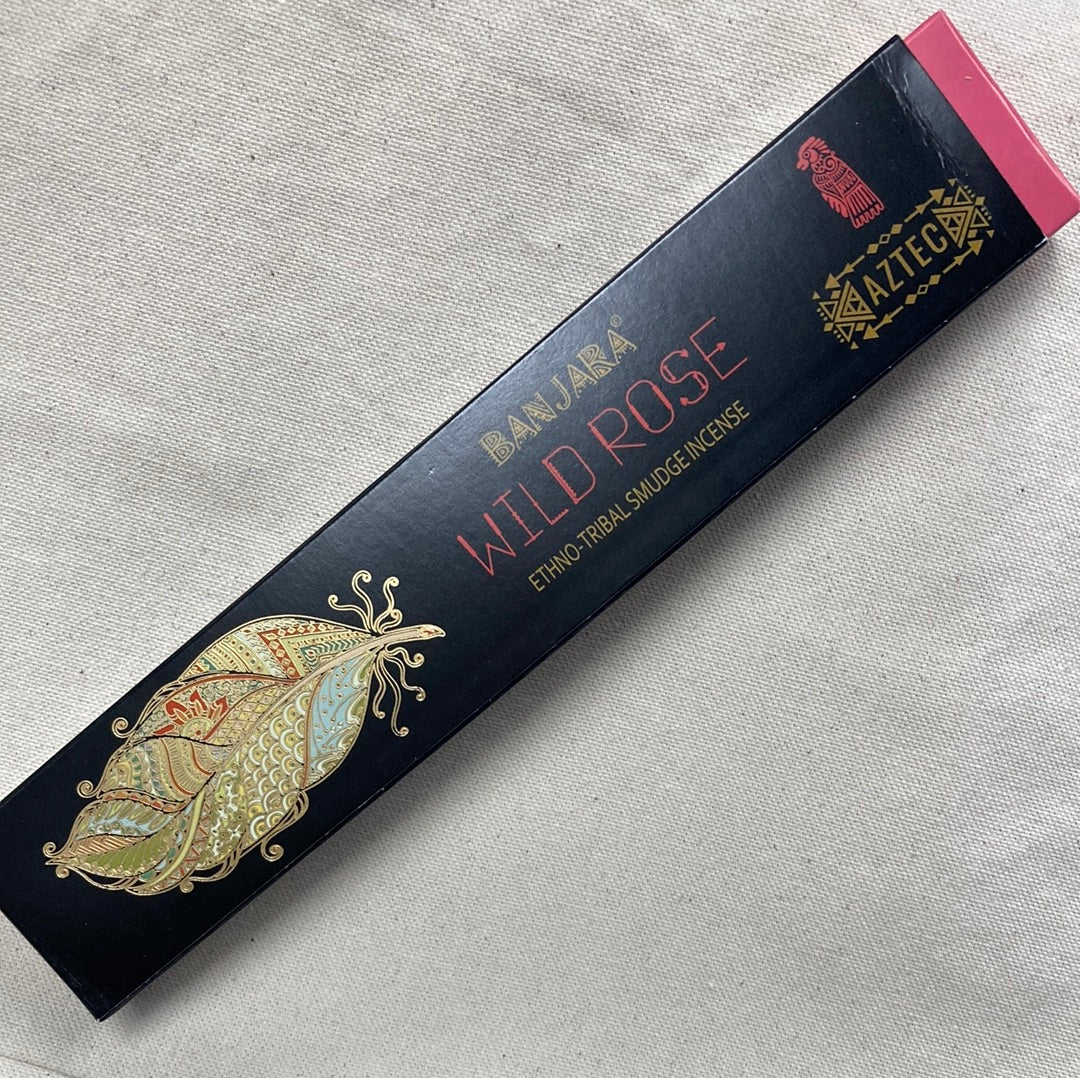 Wild Rose Tribal Smudge Incense 100% Natural 10 per Package-Banjara