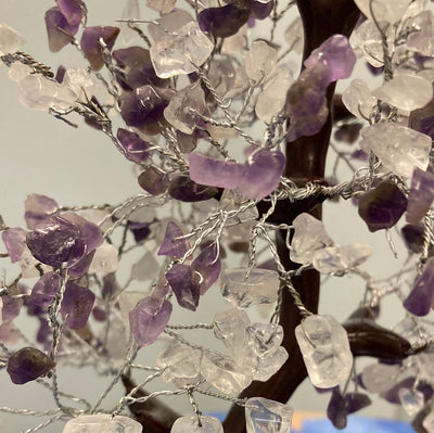 Amethyst & Clear Quartz 500 Crystals Tree of Life