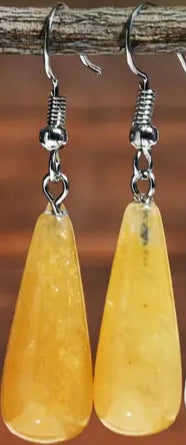 Golden Healer Natural Stone Dangle Earrings