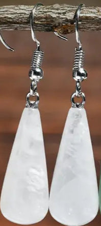Quartz Natural Stone Dangle Earrings