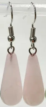 Rose Quartz Natural Stone Dangle Earrings