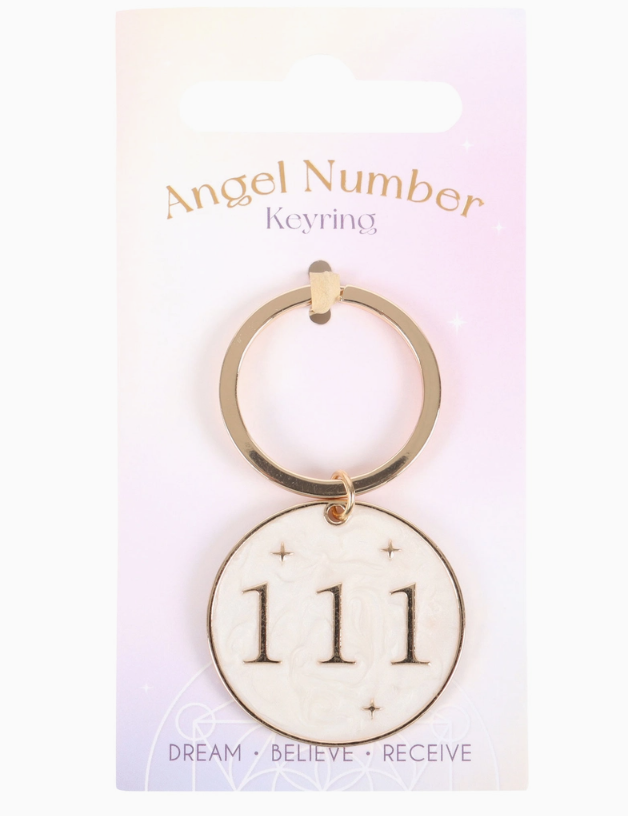 "111" Angel Number Numerology Keyring