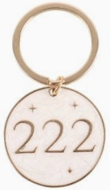 "222" Angel Number Numerology Keyring