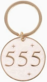 "555" Angel Number Numerology Keyring