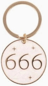 "666" Angel Number Numerology Keyring