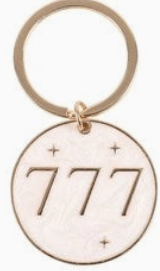 "777" Angel Number Numerology Keyring