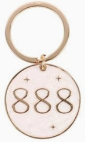 "888" Angel Number Numerology Keyring