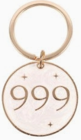 "999" Angel Number Numerology Keyring