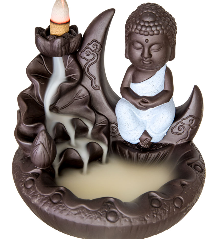 Moon Buddha-Ceramic Backflow Incense Burner