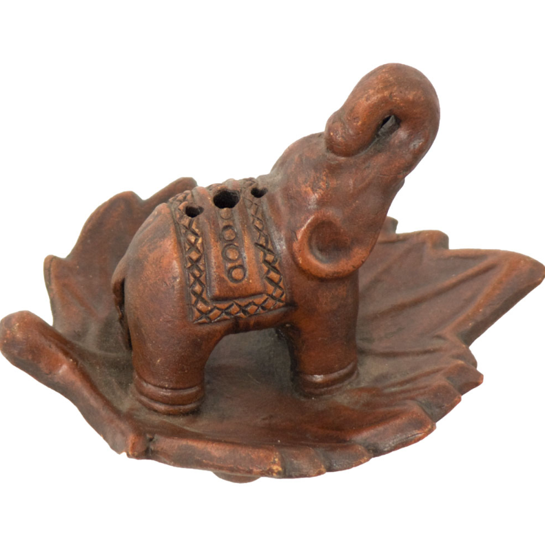 Ceramic Incense Holder Elephant Terra Cotta