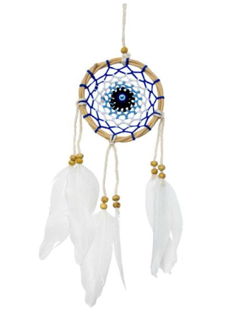 8.5" Dreamcatcher Mini Twist Wreath w/ Woven Evil Eye